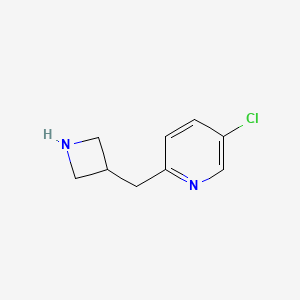 molecular formula C9H11ClN2 B13597277 2-(Azetidin-3-ylmethyl)-5-chloropyridine 