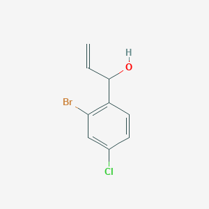 molecular formula C9H8BrClO B13597280 1-(2-Bromo-4-chlorophenyl)prop-2-en-1-ol 