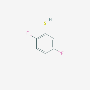 molecular formula C7H6F2S B13597290 2,5-Difluoro-4-(methyl)thiophenol 