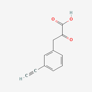 molecular formula C11H8O3 B13597304 3-(3-Ethynylphenyl)-2-oxopropanoic acid 