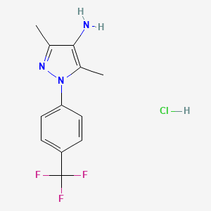 3,5-dimethyl-1-[4-(trifluoromethyl)phenyl]-1H-pyrazol-4-aminehydrochloride