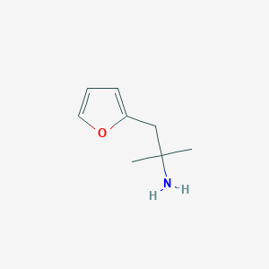 molecular formula C8H13NO B13597356 1-(Furan-2-yl)-2-methylpropan-2-amine 