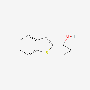 molecular formula C11H10OS B13597362 1-(Benzo[b]thiophen-2-yl)cyclopropan-1-ol 