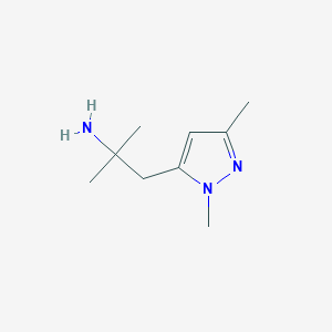 molecular formula C9H17N3 B13597366 1-(1,3-Dimethyl-1h-pyrazol-5-yl)-2-methylpropan-2-amine 