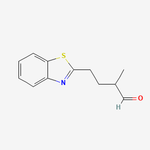 molecular formula C12H13NOS B13597380 4-(Benzo[d]thiazol-2-yl)-2-methylbutanal 