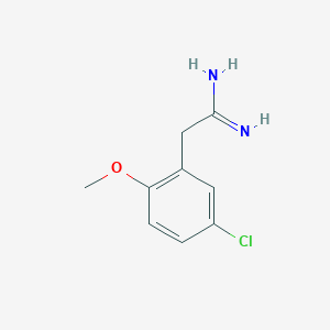 molecular formula C9H11ClN2O B13597454 2-(5-Chloro-2-methoxyphenyl)acetimidamide 