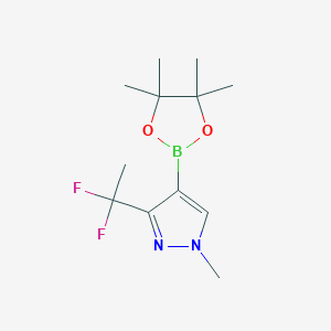 molecular formula C12H19BF2N2O2 B13597461 3-(1,1-difluoroethyl)-1-methyl-4-(4,4,5,5-tetramethyl-1,3,2-dioxaborolan-2-yl)-1H-pyrazole 