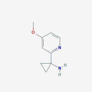 molecular formula C9H12N2O B13597471 1-(4-Methoxypyridin-2-YL)cyclopropanamine 