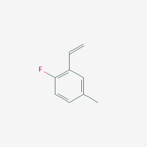 molecular formula C9H9F B13597519 1-Fluoro-4-methyl-2-vinylbenzene 