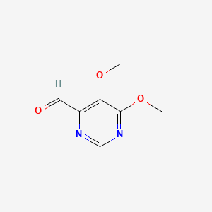 molecular formula C7H8N2O3 B13597551 5,6-Dimethoxypyrimidine-4-carbaldehyde 