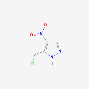 molecular formula C4H4ClN3O2 B13597566 3-(chloromethyl)-4-nitro-1H-pyrazole 