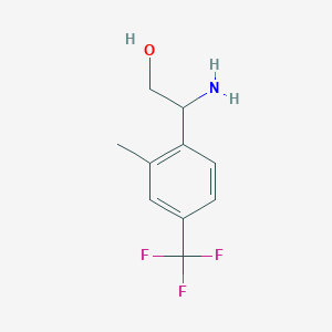 molecular formula C10H12F3NO B13597599 2-Amino-2-(2-methyl-4-(trifluoromethyl)phenyl)ethan-1-ol 