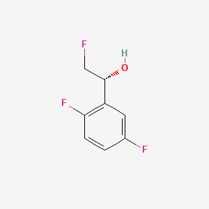 molecular formula C8H7F3O B13597603 (1R)-1-(2,5-difluorophenyl)-2-fluoroethan-1-ol 