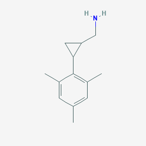 molecular formula C13H19N B13597628 (2-Mesitylcyclopropyl)methanamine 