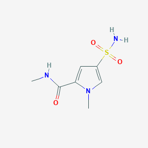 molecular formula C7H11N3O3S B13597637 N,1-dimethyl-4-sulfamoyl-1H-pyrrole-2-carboxamide 