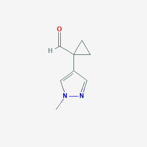 1-(1-methyl-1H-pyrazol-4-yl)cyclopropane-1-carbaldehyde