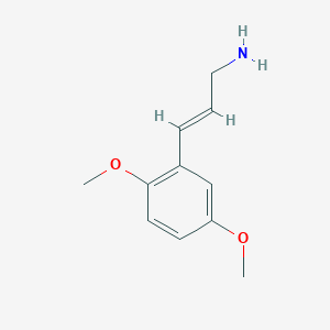 B13597662 3-(2,5-Dimethoxyphenyl)prop-2-en-1-amine CAS No. 791563-64-9