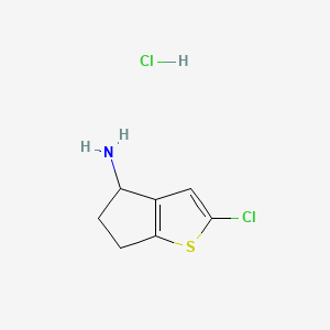 2-chloro-4H,5H,6H-cyclopenta[b]thiophen-4-amine hydrochloride