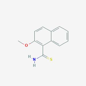 molecular formula C12H11NOS B13597691 2-Methoxynaphthalene-1-carbothioamide 