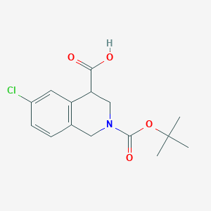 2-[(Tert-butoxy)carbonyl]-6-chloro-1,2,3,4-tetrahydroisoquinoline-4-carboxylicacid