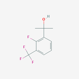 molecular formula C10H10F4O B13597777 2-[2-Fluoro-3-(trifluoromethyl)phenyl]propan-2-ol 