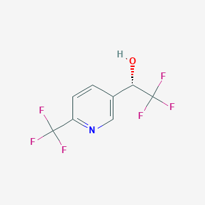 (1S)-2,2,2-trifluoro-1-[6-(trifluoromethyl)pyridin-3-yl]ethan-1-ol