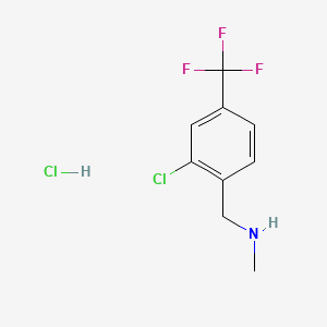 {[2-Chloro-4-(trifluoromethyl)phenyl]methyl}(methyl)aminehydrochloride