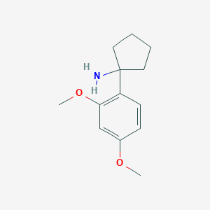 molecular formula C13H19NO2 B13597812 1-(2,4-Dimethoxyphenyl)cyclopentan-1-amine 