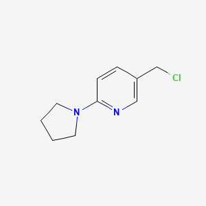 molecular formula C10H13ClN2 B13597818 5-(Chloromethyl)-2-(1-pyrrolidinyl)pyridine 