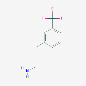 molecular formula C12H16F3N B13597830 2,2-Dimethyl-3-(3-(trifluoromethyl)phenyl)propan-1-amine 