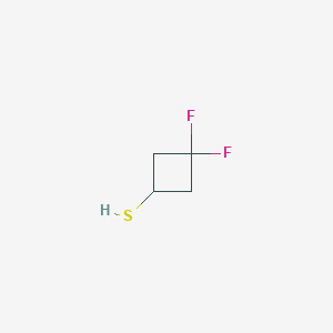 molecular formula C4H6F2S B13597869 3,3-Difluorocyclobutane-1-thiol 