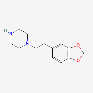 molecular formula C13H18N2O2 B13597888 1-(2-Benzo[1,3]dioxol-5-yl-ethyl)-piperazine 