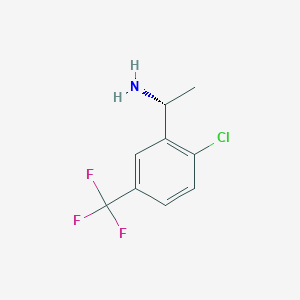 molecular formula C9H9ClF3N B13597903 (R)-1-(2-Chloro-5-(trifluoromethyl)phenyl)ethan-1-amine 