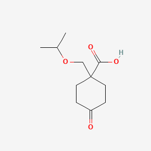 molecular formula C11H18O4 B13597908 4-Oxo-1-[(propan-2-yloxy)methyl]cyclohexane-1-carboxylicacid 