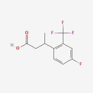 molecular formula C11H10F4O2 B13597909 3-[4-Fluoro-2-(trifluoromethyl)phenyl]butanoic acid 