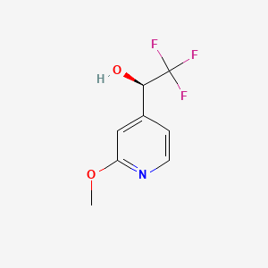 molecular formula C8H8F3NO2 B13597910 (1R)-2,2,2-trifluoro-1-(2-methoxypyridin-4-yl)ethan-1-ol 