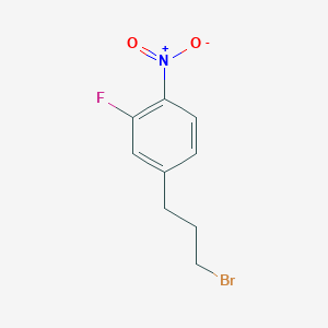 molecular formula C9H9BrFNO2 B13597917 1-(3-Bromopropyl)-3-fluoro-4-nitrobenzene 