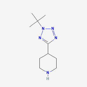 molecular formula C10H19N5 B13597943 4-(2-tert-butyl-2H-1,2,3,4-tetrazol-5-yl)piperidine 