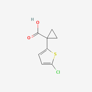 molecular formula C8H7ClO2S B13597959 1-(5-Chlorothiophen-2-yl)cyclopropane-1-carboxylic acid CAS No. 1268444-86-5