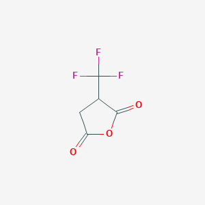 molecular formula C5H3F3O3 B13597962 3-(Trifluoromethyl)oxolane-2,5-dione 