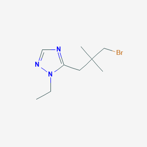 molecular formula C9H16BrN3 B13598001 5-(3-Bromo-2,2-dimethylpropyl)-1-ethyl-1h-1,2,4-triazole 