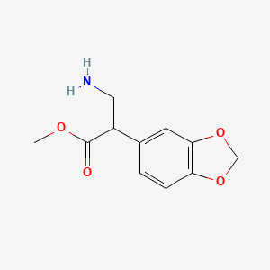 (S)-Methyl 3-amino-2-(benzo[D][1,3]dioxol-5-YL)propanoate