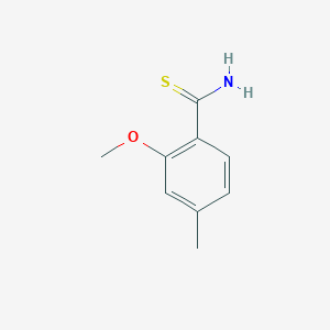 molecular formula C9H11NOS B13598020 2-Methoxy-4-methylbenzothioamide 