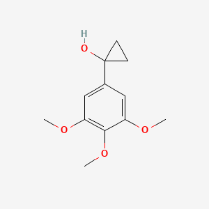 molecular formula C12H16O4 B13598058 1-(3,4,5-Trimethoxyphenyl)cyclopropan-1-ol 