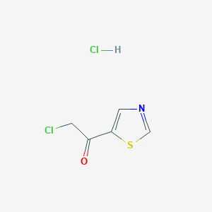 molecular formula C5H5Cl2NOS B13598083 2-Chloro-1-(1,3-thiazol-5-yl)ethan-1-onehydrochloride 