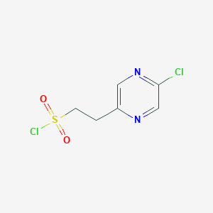 molecular formula C6H6Cl2N2O2S B13598115 2-(5-Chloropyrazin-2-YL)ethanesulfonyl chloride 