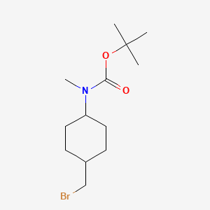 molecular formula C13H24BrNO2 B13598123 rac-tert-butylN-methyl-N-[(1r,4r)-4-(bromomethyl)cyclohexyl]carbamate,trans 