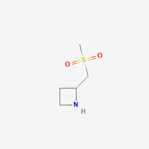 molecular formula C5H11NO2S B13598133 2-((Methylsulfonyl)methyl)azetidine 