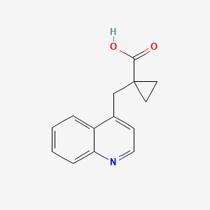 molecular formula C14H13NO2 B13598141 1-(Quinolin-4-ylmethyl)cyclopropane-1-carboxylic acid 