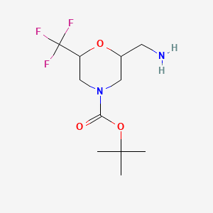 tert-butyl2-(aminomethyl)-6-(trifluoromethyl)morpholine-4-carboxylate,Mixtureofdiastereomers